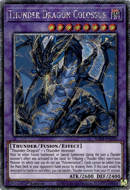 Thunder Dragon Colossus (Platinum Secret Rare) [RA03-EN036] Platinum Secret Rare | GnG Games