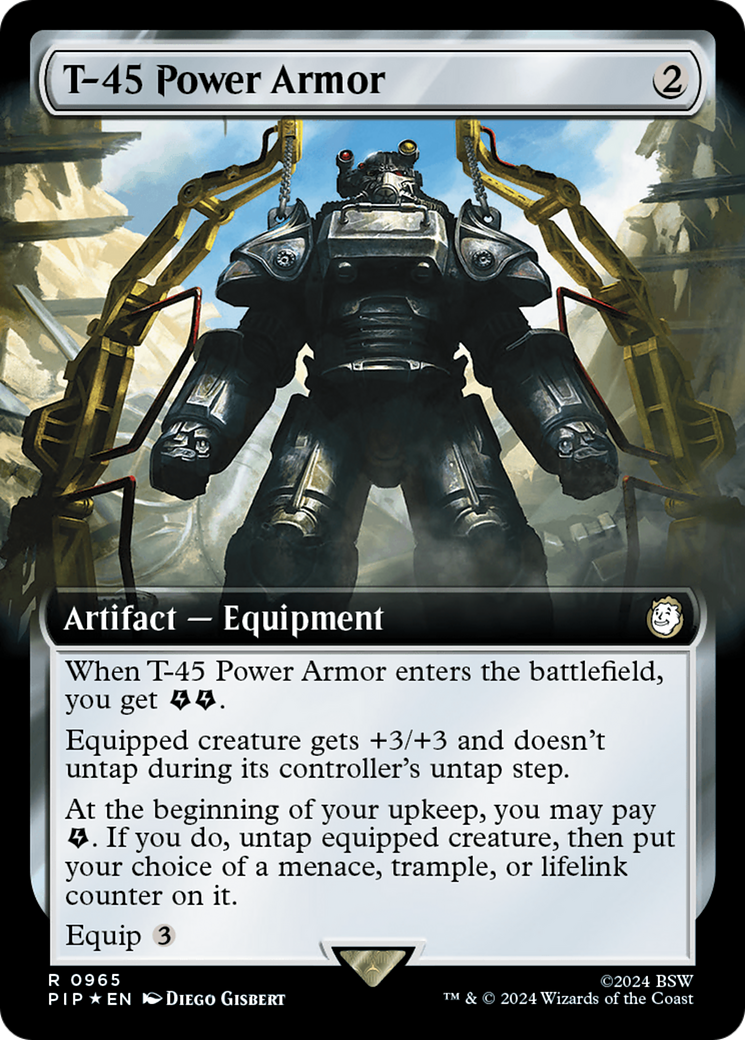 T-45 Power Armor (Extended Art) (Surge Foil) [Fallout] | GnG Games