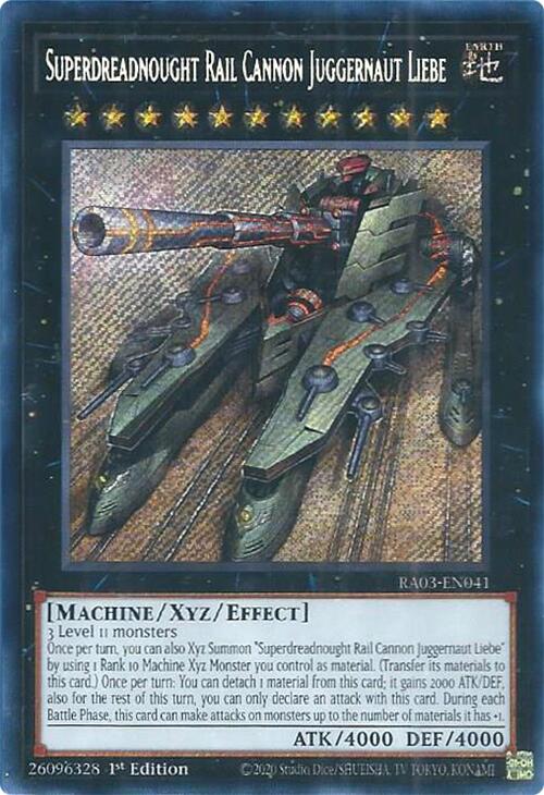 Superdreadnought Rail Cannon Juggernaut Liebe (Secret Rare) [RA03-EN041] Secret Rare | GnG Games