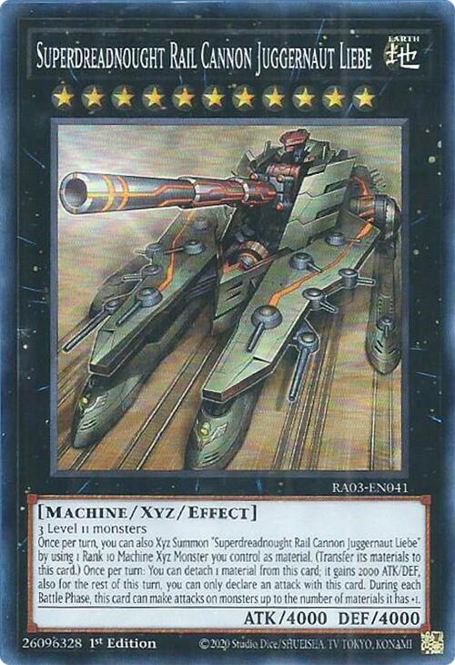 Superdreadnought Rail Cannon Juggernaut Liebe [RA03-EN041] Super Rare | GnG Games