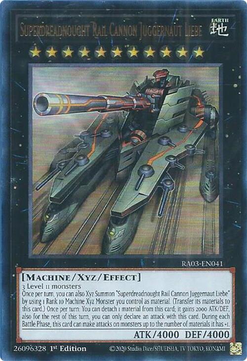 Superdreadnought Rail Cannon Juggernaut Liebe (UR) [RA03-EN041] Ultra Rare | GnG Games