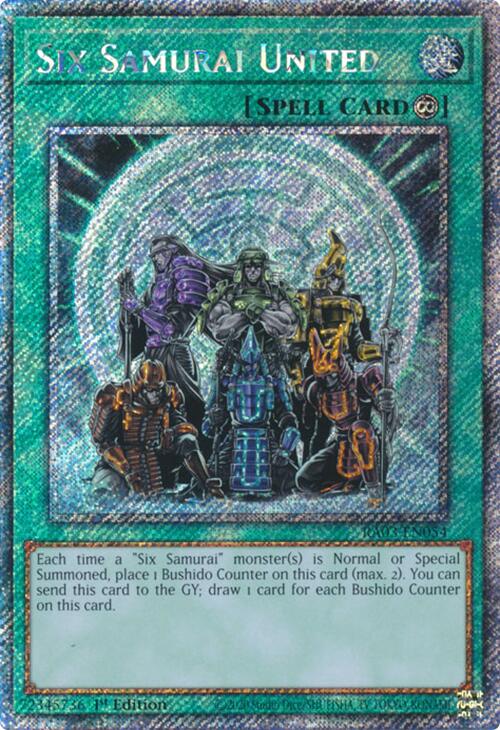 Six Samurai United (Platinum Secret Rare) [RA03-EN054] Platinum Secret Rare | GnG Games