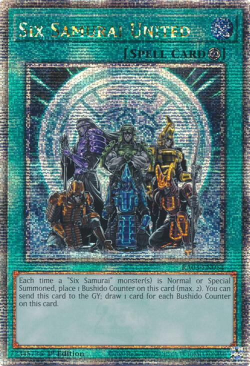 Six Samurai United (Quarter Century Secret Rare) [RA03-EN054] Quarter Century Secret Rare | GnG Games