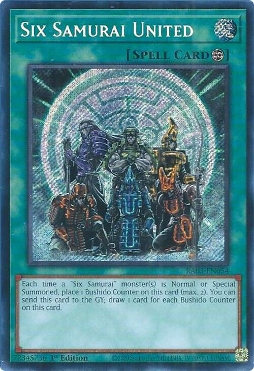 Six Samurai United (Secret Rare) [RA03-EN054] Secret Rare | GnG Games