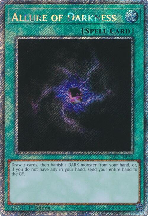 Allure of Darkness (Platinum Secret Rare) [RA03-EN055] Platinum Secret Rare | GnG Games