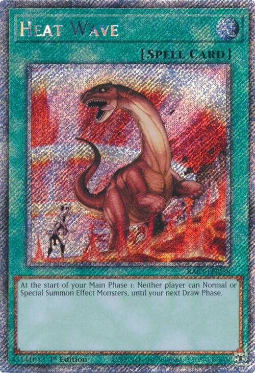 Heat Wave (Platinum Secret Rare) [RA03-EN058] Platinum Secret Rare | GnG Games