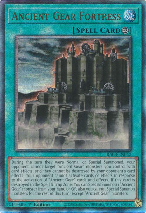 Ancient Gear Fortress (UTR) [RA03-EN062] Prismatic Ultimate Rare | GnG Games