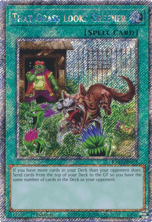 That Grass Looks Greener (Platinum Secret Rare) [RA03-EN063] Platinum Secret Rare | GnG Games