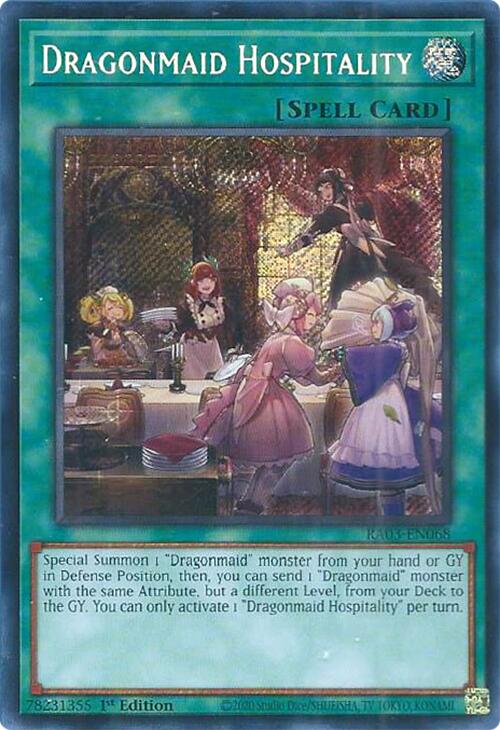 Dragonmaid Hospitality (Secret Rare) [RA03-EN068] Secret Rare | GnG Games