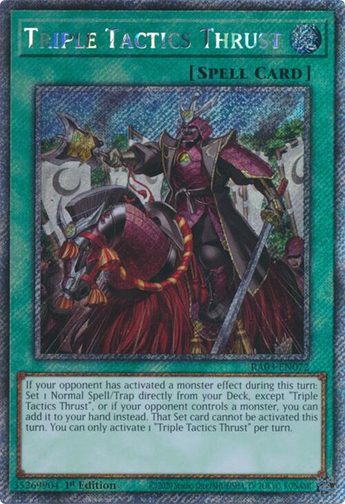 Triple Tactics Thrust (Platinum Secret Rare) [RA03-EN072] Platinum Secret Rare | GnG Games