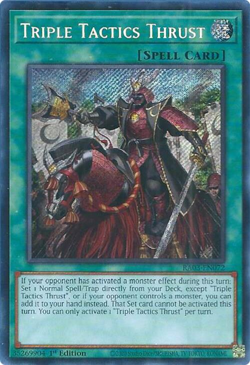 Triple Tactics Thrust (Secret Rare) [RA03-EN072] Secret Rare | GnG Games