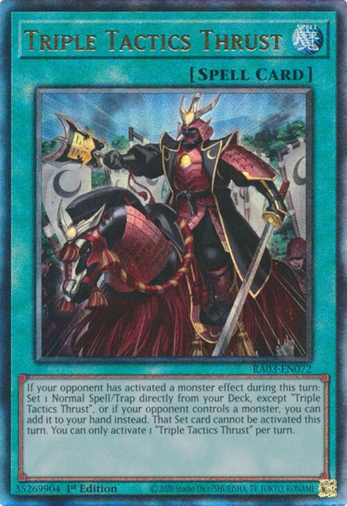 Triple Tactics Thrust (UTR) [RA03-EN072] Prismatic Ultimate Rare | GnG Games