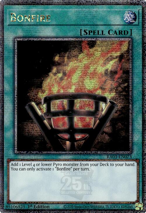 Bonfire (Quarter Century Secret Rare) [RA03-EN073] Quarter Century Secret Rare | GnG Games