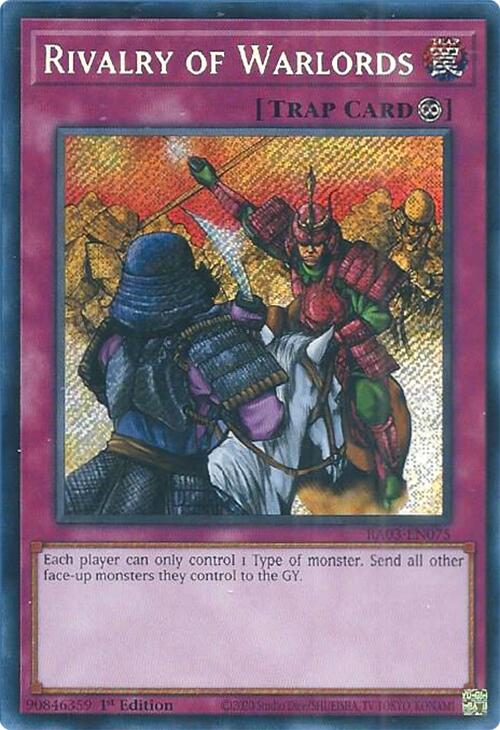 Rivalry of Warlords (Secret Rare) [RA03-EN075] Secret Rare | GnG Games