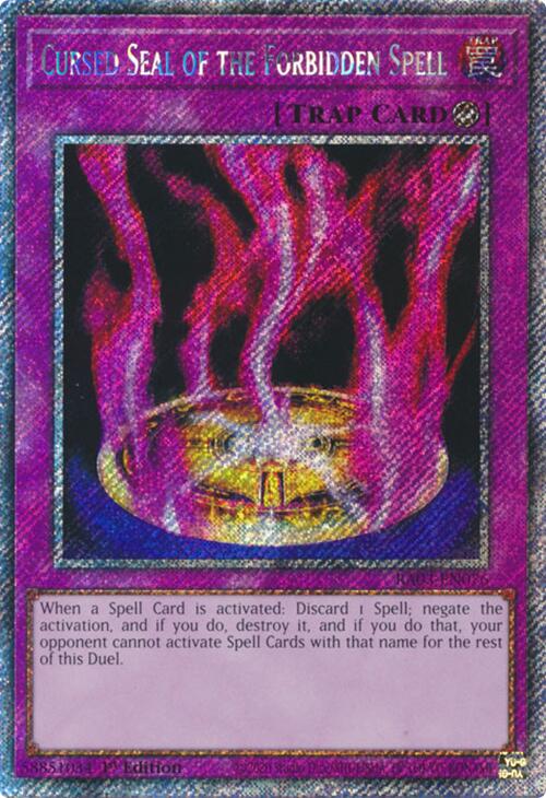 Cursed Seal of the Forbidden Spell (Platinum Secret Rare) [RA03-EN076] Platinum Secret Rare | GnG Games