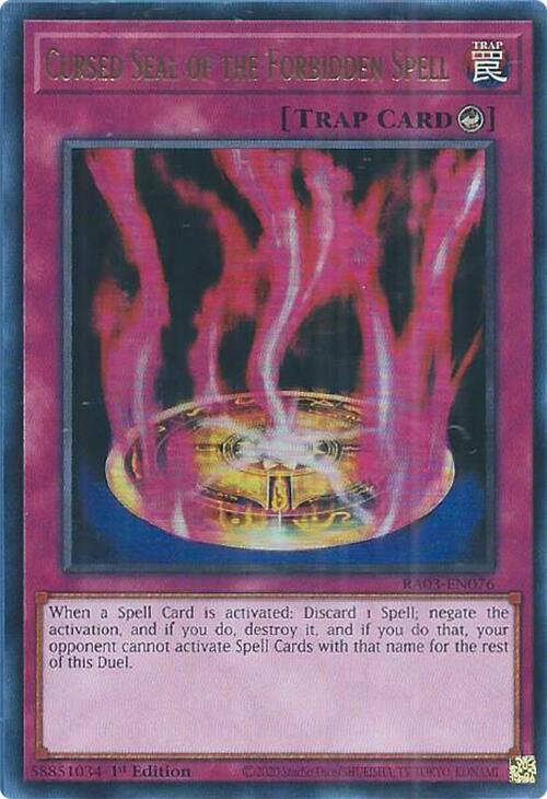 Cursed Seal of the Forbidden Spell (UR) [RA03-EN076] Ultra Rare | GnG Games