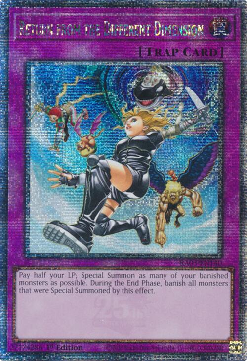 Return from the Different Dimension (Quarter Century Secret Rare) [RA03-EN140] Quarter Century Secret Rare | GnG Games