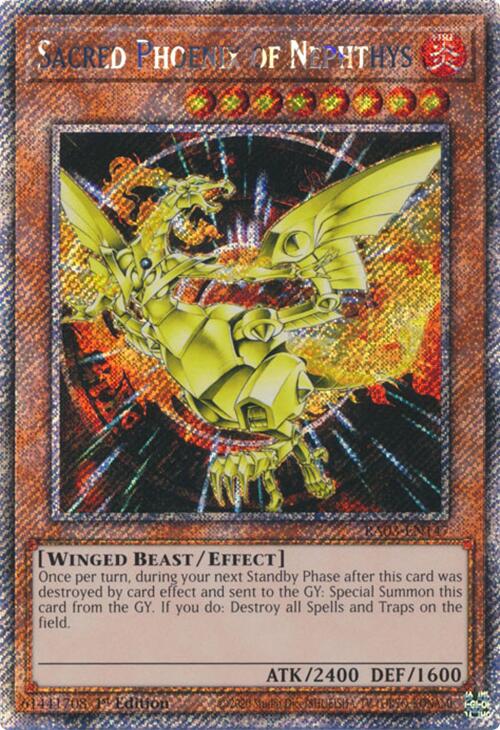 Sacred Phoenix of Nephthys (Platinum Secret Rare) [RA03-EN147] Platinum Secret Rare | GnG Games