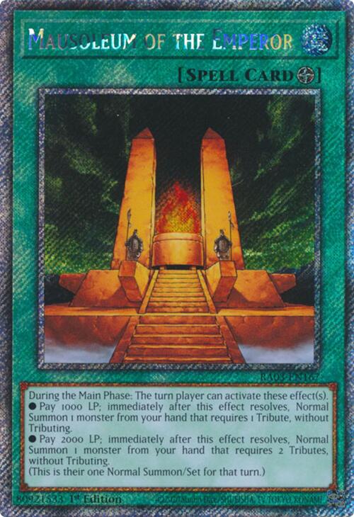 Mausoleum of the Emperor (Platinum Secret Rare) [RA03-EN167] Platinum Secret Rare | GnG Games