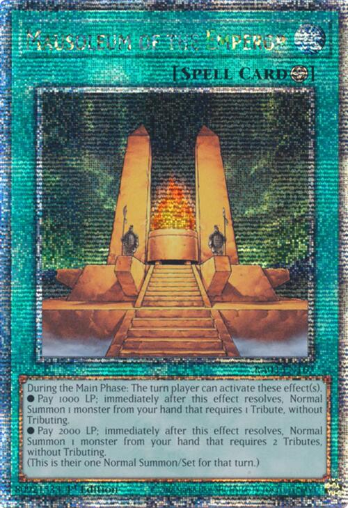 Mausoleum of the Emperor (Quarter Century Secret Rare) [RA03-EN167] Quarter Century Secret Rare | GnG Games