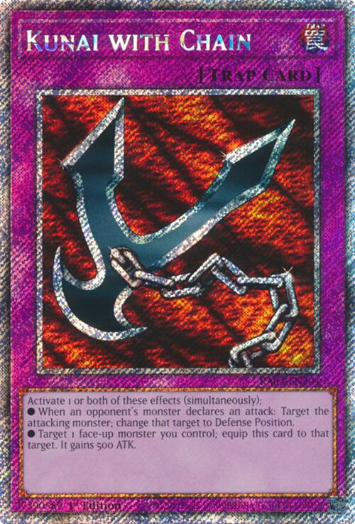 Kunai with Chain (Platinum Secret Rare) [RA03-EN204] Platinum Secret Rare | GnG Games