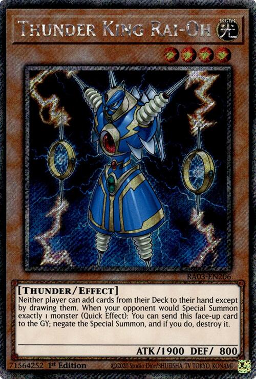Thunder King Rai-Oh (Platinum Secret Rare) [RA03-EN206] Platinum Secret Rare | GnG Games