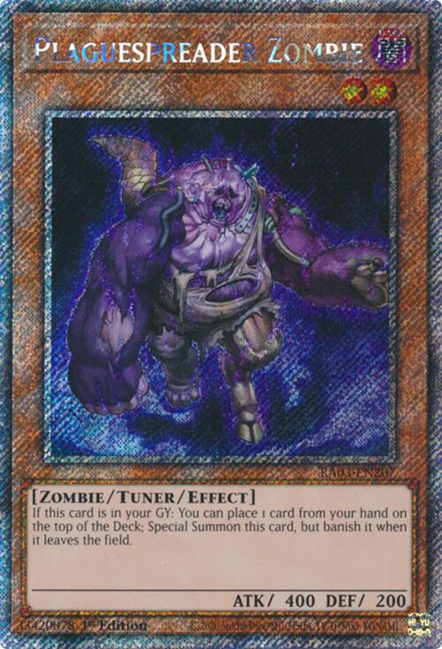 Plaguespreader Zombie (Platinum Secret Rare) [RA03-EN207] Platinum Secret Rare | GnG Games