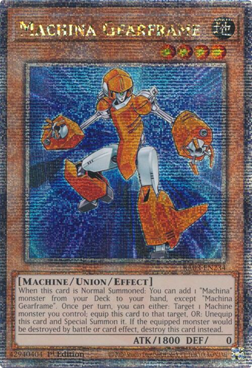 Machina Gearframe (Quarter Century Secret Rare) [RA03-EN234] Quarter Century Secret Rare | GnG Games