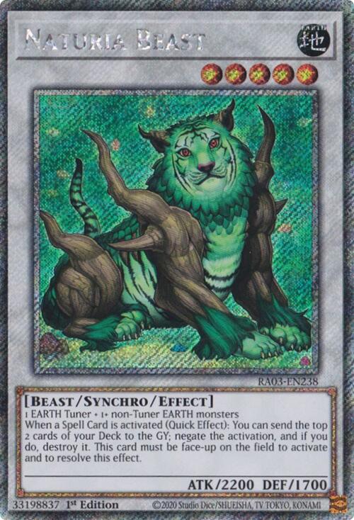 Naturia Beast (Platinum Secret Rare) [RA03-EN238] Platinum Secret Rare | GnG Games