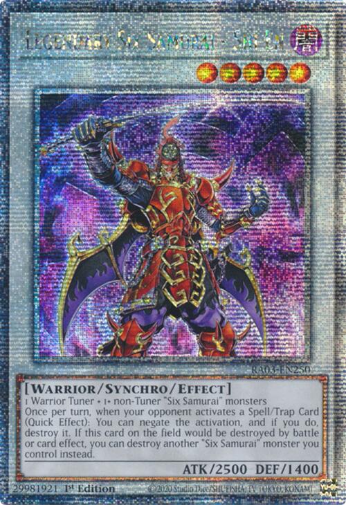 Legendary Six Samurai - Shi En (Quarter Century Secret Rare) [RA03-EN250] Quarter Century Secret Rare | GnG Games