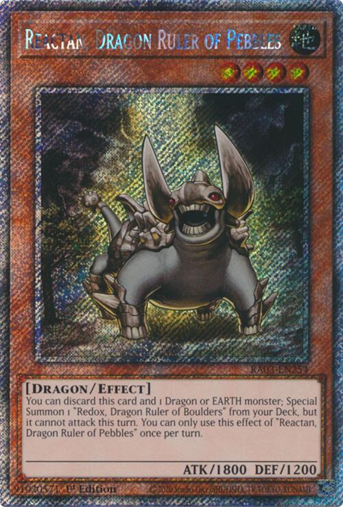 Reactan, Dragon Ruler of Pebbles (Platinum Secret Rare) [RA03-EN254] Platinum Secret Rare | GnG Games