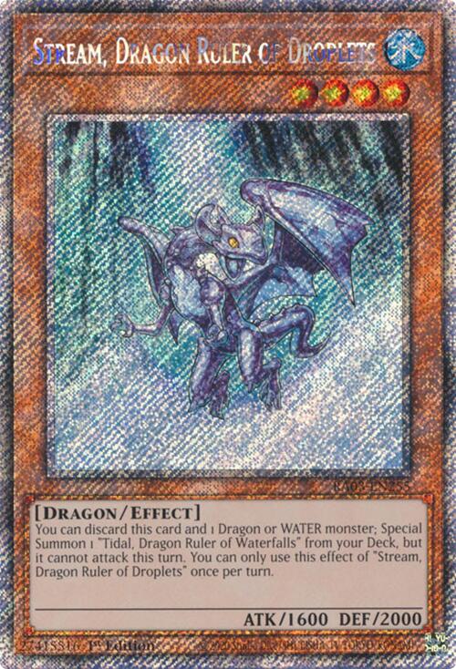 Stream, Dragon Ruler of Droplets (Platinum Secret Rare) [RA03-EN255] Platinum Secret Rare | GnG Games