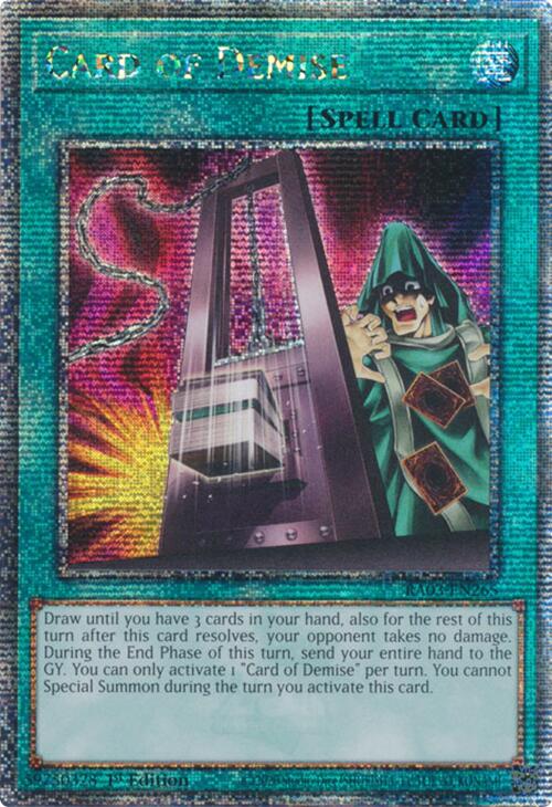 Card of Demise (Quarter Century Secret Rare) [RA03-EN265] Quarter Century Secret Rare | GnG Games