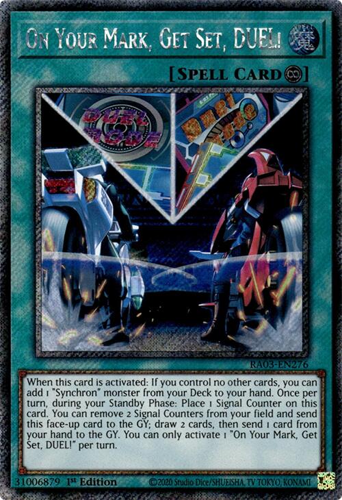 On Your Mark, Get Set, DUEL! (Platinum Secret Rare) [RA03-EN276] Platinum Secret Rare | GnG Games