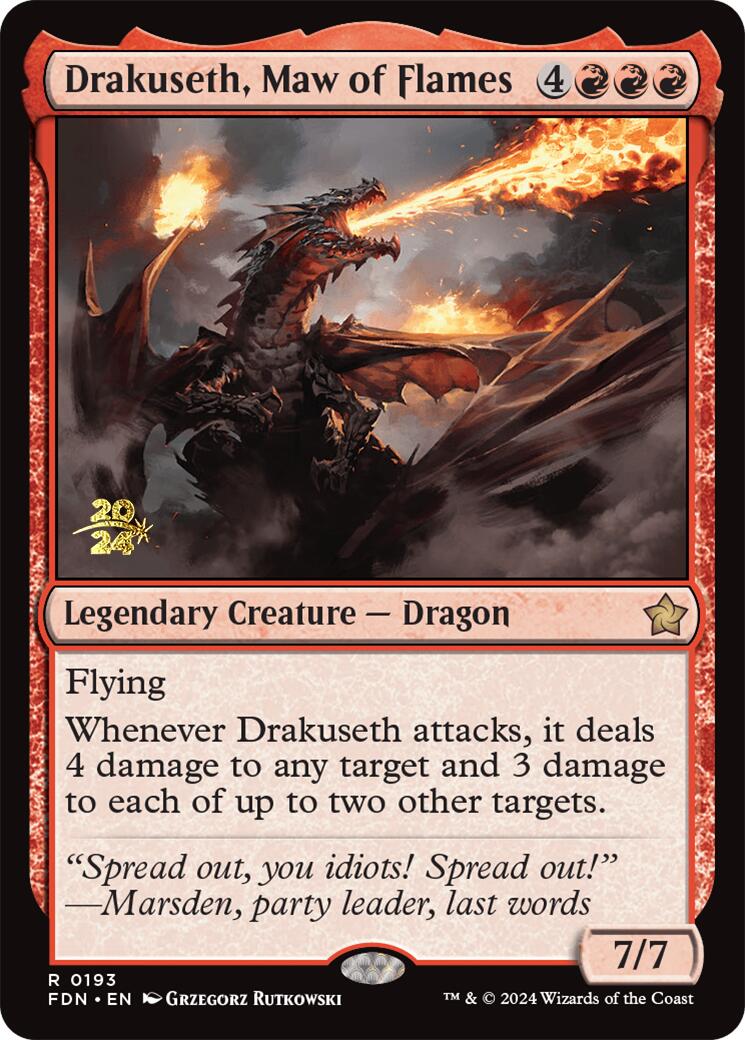 Drakuseth, Maw of Flames [Foundations Prerelease Promos] | GnG Games