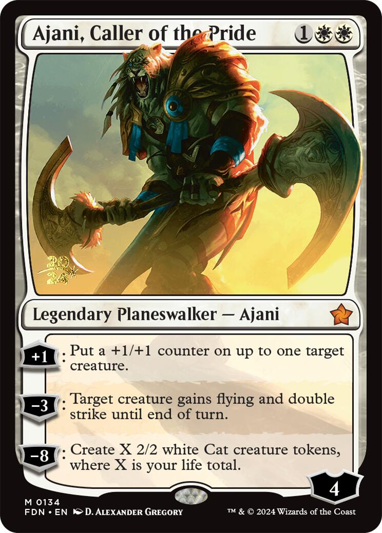 Ajani, Caller of the Pride [Foundations Prerelease Promos] | GnG Games