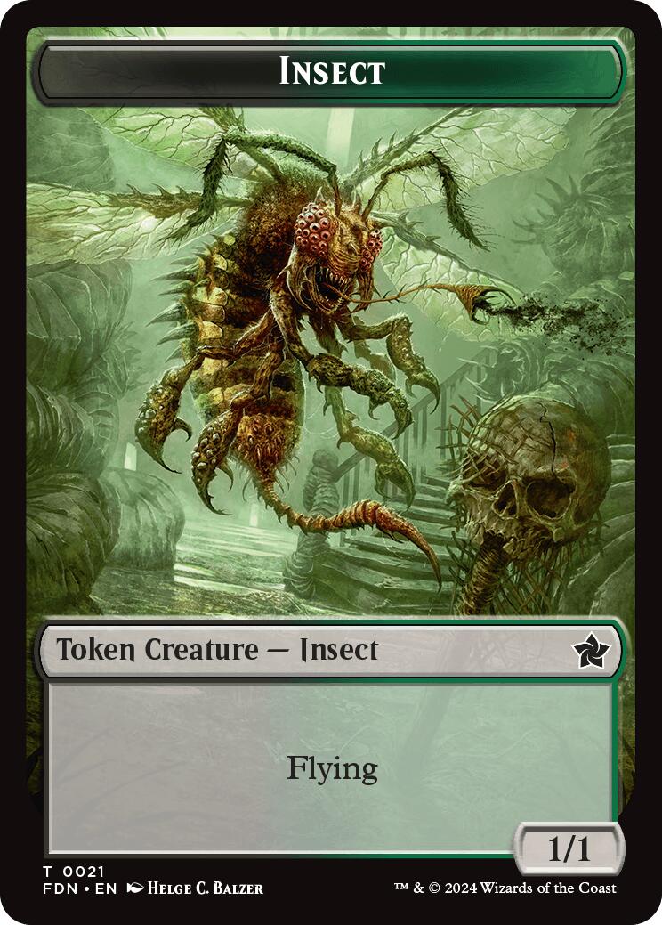 Goblin // Insect Doubled-Sided Token [Foundations Tokens] | GnG Games