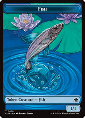 Faerie // Fish Doubled-Sided Token [Foundations Tokens] | GnG Games