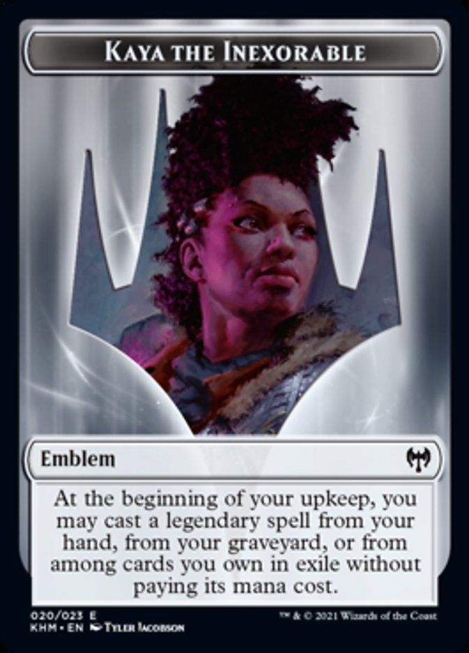Kaya the Inexorable Emblem [Kaldheim Tokens] | GnG Games