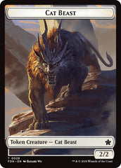 Cat Beast // Dragon (0017) Double-Sided Token [Foundations Tokens] | GnG Games