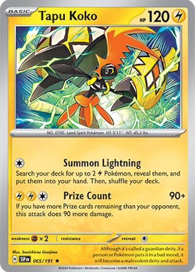 Tapu Koko (065/191) (Deck Exclusives) [Scarlet & Violet: Surging Sparks] | GnG Games