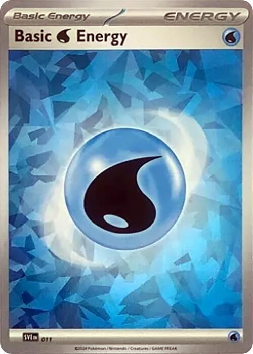 Basic Water Energy (011) (Cracked Ice Holo) [Scarlet & Violet: Stellar Crown] | GnG Games