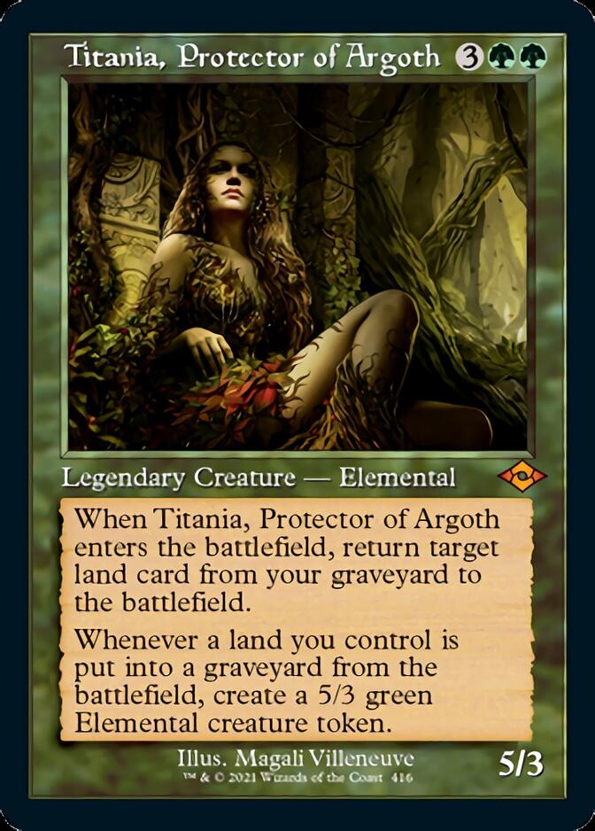 Titania, Protector of Argoth (Retro Foil Etched) [Modern Horizons 2] | GnG Games