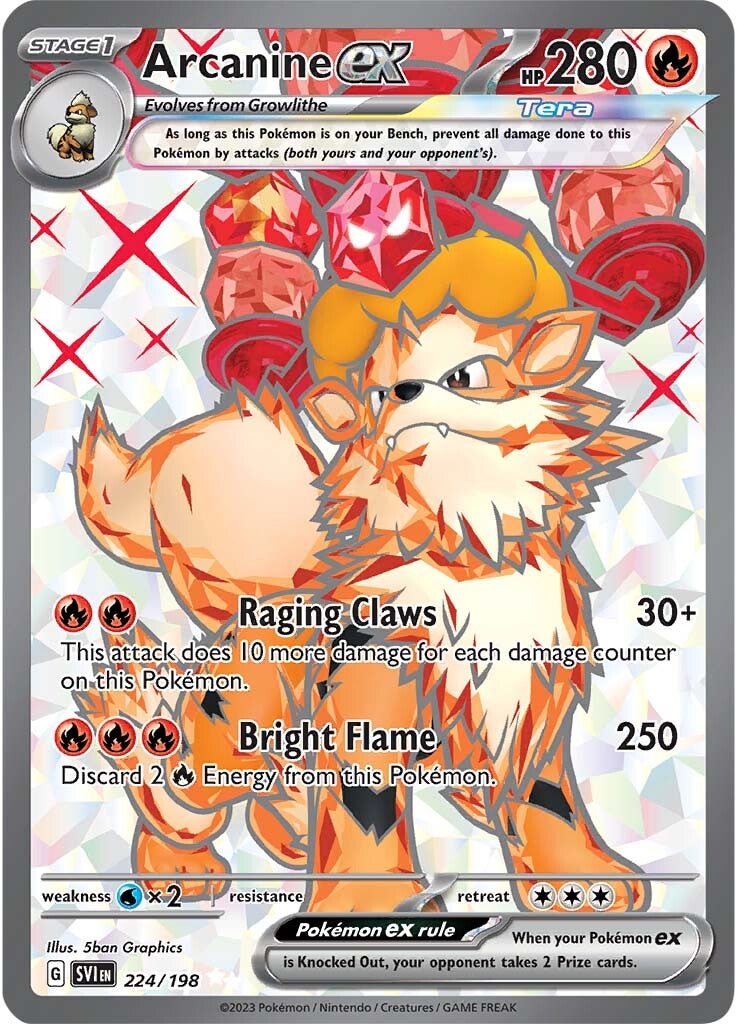 Arcanine ex (224/198) [Scarlet & Violet: Base Set] | GnG Games