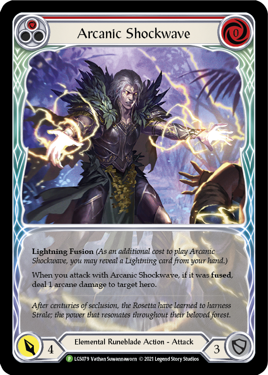 Arcanic Shockwave (Red Extended Art) [LGS079] (Promo)  Rainbow Foil | GnG Games