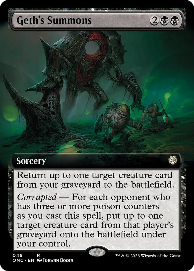 Geth's Summons (Extended Art) [Phyrexia: All Will Be One Commander] | GnG Games