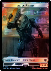 Alien Rhino // Mutant Double-Sided Token (Surge Foil) [Doctor Who Tokens] | GnG Games