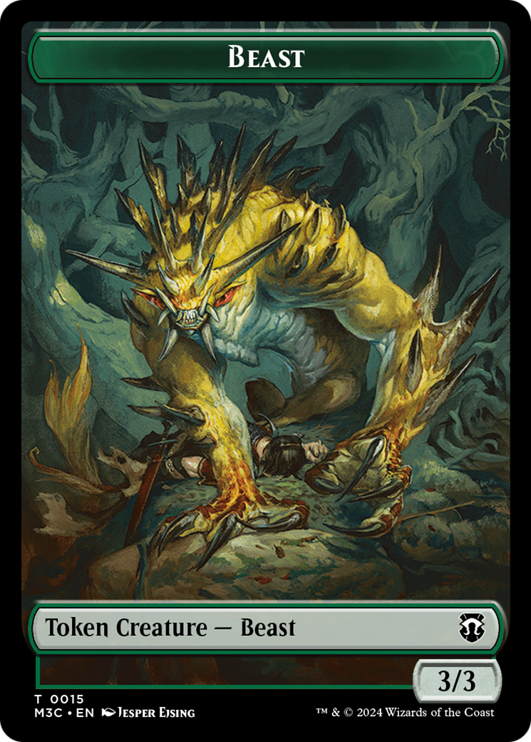 Beast (0015) // Insect (0025) Double-Sided Token [Modern Horizons 3 Commander Tokens] | GnG Games