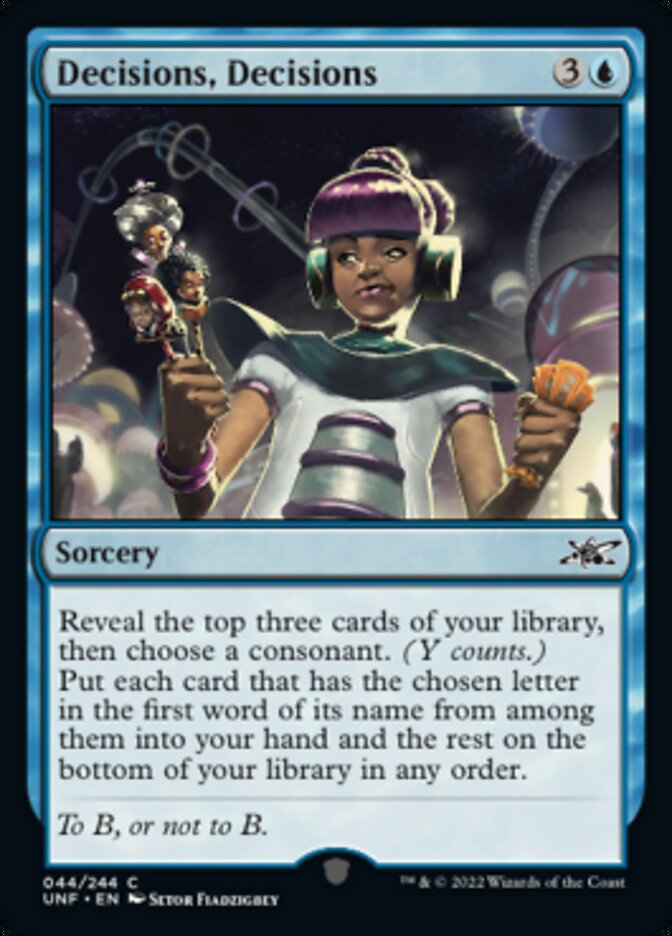 Decisions, Decisions [Unfinity] | GnG Games
