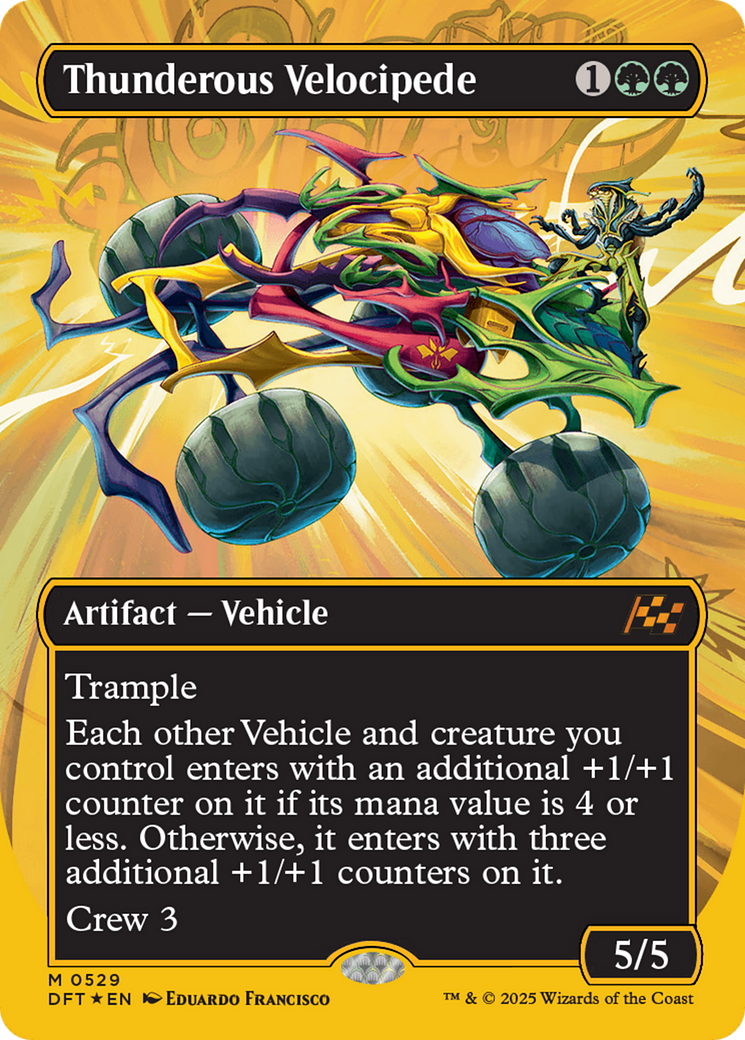 Thunderous Velocipede (Borderless) (First-Place Foil) [Aetherdrift] | GnG Games